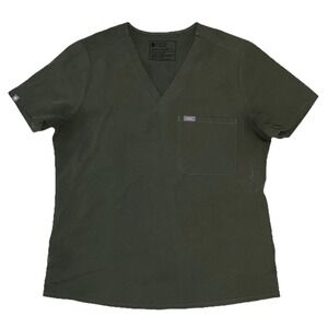 FIGS Moss Technical Collection Sz L Scrub Catarina SS Top 1 Pocket Green PO3963